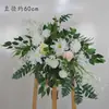 Arreglos Florales de Boda Estilo Bosque, Macetas Colgantes, Flores de Seda, Decoraciones de Pasillo, Decoraciones para la Ceremonia de Entrega del Coche de Boda, Escaparates, Plantas Verdes
