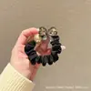 Anillos para el Cabello de Perla Mariposa de Cristal Cuerda para la Cabeza Payon de Temperamento para Mujer Cuerda para el Cabello de Tendón de Goma con Cabeza de Bola de Alta Elasticidad Anillos para el Cabello de Intestino Delgado