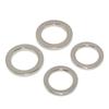 Fábrica em estoque atacado 15MM liga de zinco fundição sob pressão anel metal sem costura linha plana círculo anel redondo especificações completas
