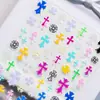 Cyansea Adesivos Populares Transfronteiriços de Unhas Cruzadas Coloridas Dopamina Adesivos de Decoração para Diário DIY Celular Tablet