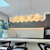 Lustre de Sala de Estar Estilo Francês de Luxo Leve em Mármore Natural Lustre para Hotel Villa Balcão de Bar Estudo Sala de Chá Sala de Jantar Quarto