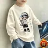 Estilo Nuevo Otoño Sudadera para Niños Estilo Academia Cuello Redondo Pulóver Niños Medianos y Grandes Lindo Dibujo Animado Manga Larga Superior Moderno