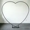 Amazon Transfronterizo Fiesta de Bodas Forma de Corazón Arte de Hierro Metálico Arco Dorado Soporte Dorado Decoración de Arco Soporte de Fondo