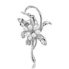 Nuevo y elegante broche floral en tono dorado para mujer, perfecto para trajes y vestidos, accesorio versátil, venta al por mayor: BR5893