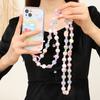 Nuevo Color Caramelo Cuentas Cadena Cruzada Funda para Teléfono Móvil Cordón Colgante Colgante Cadena para Bolso de Niña Cadena Correa para el Hombro