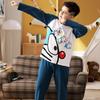 Traje de pijama para niño Algodón Manga larga suelta extra grande Ropa de aire acondicionado otoño Pijama de dibujos animados