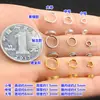 Plata de Ley S925 Chapada en Oro Hebilla Universal de Doble Capa Anillo Abierto con Resorte Cuerda de Mano Trenzada Wenwan de Cristal Collares Accesorios DIY