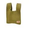 Bolso de Mano Tejido Hueco Simple Retro de Color Sólido Engrosado Ponderado Coreano Bolso Tote Abierto de Cubo para Mujer