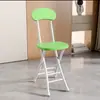 Cadeira dobrável de atacado Encosto de cadeira Cadeira de jantar para casa Cadeira portátil para dormitório universitário Banquinho redondo dobrável de lazer para varanda