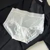 Pantaletas de Seda de Hielo Transpirables Ultra Delgadas de Verano para Mujer, Tiro Largo, Cintura Media, Bragas para Chicas Jóvenes Estudiantes