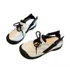 Sandalias deportivas tipo "dad sandals" lindas y peculiares de estilo europeo y americano con diseño calado para mujer, nuevo modelo de verano 2026, para dedos anchos, zapatos Mary Jane de suela gruesa ondulada