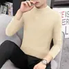 Selección PremiumCamiseta de Manga Larga con Cuello Alto Medio y Forro de Polar por Ambos Lados para Hombre, Ropa Interior Térmica de Moda