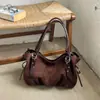Bolso Retro de Gamuza para Mujer 2026 Nuevo de Moda Otoño Melade Bolso de Hombro para el Trabajo Gran Capacidad