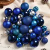 Bolas de Natal 3/4/5cm/6cm Pacote Misto Conjunto de 10 Peças Decoração de Natal Bola Colorida Bola de Plástico Revestida