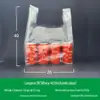 Sacos plásticos de grau alimentício, sacos de embalagem descartáveis, sacos plásticos transparentes, sacolas de delivery de supermercado, sacos de embalagem de alimentos espessados