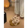 Botas de Neve Veludo Marrom Retrô para Mulheres 2025 Novo Casaco de Inverno Sapatos Birkenstock Peludos Sapatos Quentes de Algodão para Neve