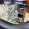 Anillo de Pareja de Lujo Avanzado Versa Carbon Black Nicho Chapado en Oro con Ónice Anillo Abierto de Cadena de Moda