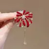 [As Luzes Estão Acessas] Novo Broche de Franja de Fogos de Artifício Vermelhos, Elegante, Versátil, de Alta Qualidade, Luxuoso e Personalizado