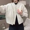 Estilo Nuevo Otoño e Invierno 2025 Chaqueta de Algodón Casual con Cuello de Béisbol Diseño de Moda y Elegante Color Sólido Versátil Chaqueta de Algodón