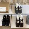 ¡Nunca! Zapatos Mary Jane para Mujer 2023 Nuevo Retro Punta Cuadrada Boca Baja Fondo Suave Vestir Estilo Francés de Noche Zapatos con Borlas