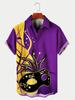 Camisa de Elementos Creativos Transfronterizos de Comercio Exterior 2023 Nueva Impresión Digital 3D Camisa Holgada de Manga Corta Moderna Top para Hombre