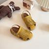 Sandalias Infantiles Estilo Coreano 2026 Nuevo Modelo de Verano Niños y Niñas Borla Suela Suave Zapatos de Playa Sandalias Cerradas para Bebé