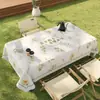 Tapete à Prova d'Água e de Óleo para Preparo de Chá, Toalha de Mesa Resistente ao Sol para Acampamento ao Ar Livre e Mesa de Rolinho de Ovo, Toalha de Mesa Criativa da Moda para Montagem de Barraca