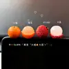 Buena Suerte y FortunaTodo Sale Bien Mini Sanación Lindo Lichi y Naranja Adorno para Coche Accesorio Creativo Decorativo
