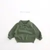Chaqueta de punto con cuello polo para niños, suéter de algodón puro para pullover para niños y niñas, elegante atuendo de otoño e invierno