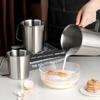 Copo Medidor de Aço Inoxidável 304 para Cafeteria e Loja de Chá com Leite, Copo para Arte com Leite Latte 0.5L 0.7L 1.0L Ferramenta para Arte com Leite Latte de Café
