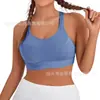 Popular sujetador deportivo de espalda cruzada con cierre trasero, sujetador de yoga a prueba de impactos de alto impacto para correr, fitness y yoga