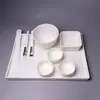 Tazón Pequeño de Porcelana Blanca, Tazón para Aceites Esenciales, Tazón para Mascarillas Faciales, Spa de Compresa Húmeda, Plato Mezclador para Productos de Clínica de Cuidado de la Piel