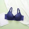 Nueva ropa interior de encaje sexy para mujer de comercio exterior transfronterizo entre Europa y Estados Unidos con aros de acero fruncidos, ropa interior informal de moda fina.