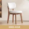 Cadeira de Jantar de Madeira Maciça Nórdica Cadeira de Mesa de Jantar Simples Moderna Designer Casa Restaurante Cadeira de Jantar Leve Luxo Cadeira com Encosto Macio