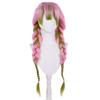 Extintor de Fantasmas cos Peruca Templo Ganlu Vidro de Mel Gradiente Torção Animação cosplay Cabelo Longo Rosa Adereço de Cabeça