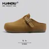 Mules Fechadas Masculinas Estilo Birkenstock Universais, Novidade Verão 2026 Sola Grossa para Uso Externo Slip-On Versátil Casual Calçados Masculinos