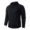Suéter de Punto Trenzado con Media Cremallera para Hombre, Nuevo Otoño e Invierno, Prendas de Punto Juveniles Casuales, Capa Base
