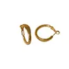 Aretes Metálicos Redondos Chapados en Oro Real de 18k Estilo Nuevo Europeo y Americano Aros Adelgazantes para la Cara Pendientes Ligeros de Lujo con Sentido de Alta Gama Accesorios de Aretes de Temperamento