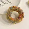 Elástico de cabelo para rabo de cavalo alto bolas corda de cabelo feminina grossa grossa durável corda de cabelo alta elástica anel de toalha sem costura atacado
