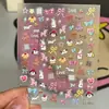 Ins Graffiti Nuevo Lindo Pegatinas de Arte para Uñas Dibujos Animados Relieve DIY Conejo Letras Lazo Manzana Decoración de Uñas