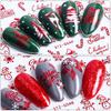 Pegatinas para uñas transfronterizas, nuevas, navideñas, 3D, copos de nieve, árbol de Navidad, muñeco de nieve, pegatinas para uñas al por mayor