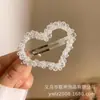 Pinza para el pelo de cristal de lujo ligero estilo coreano para niñas, cuentas de cristal, en forma de corazón y pentagrama, accesorio de moda para el cabello para mujeres