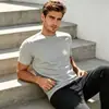 2026 Nova Roupa Masculina de Verão Camisetas Masculinas de Gola Redonda e Manga Curta Europeias e Americanas Comércio Exterior Camisetas de Manga Curta Tamanho Europeu Tops Masculinos