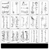 Hermosas Calcomanías de Tatuaje de Hierbas Inglesas para Mujeres, Impermeables, de Larga Duración, Gama Alta, Jugo, Sencillas, Inspiradoras, Estilo Europeo y Americano, No Reflectantes