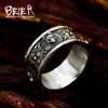 Guerrero de Acero Nuevo Anillo Casual de Acero Inoxidable con Ala Venta al por Mayor Anillo Retro Vikingo de Acero de Titanio Europeo y Americano