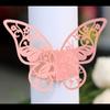 Suministros de hotel para bodas, hebilla de toalla, hermoso anillo de servilleta de mariposa, anillo de papel hueco con láser, hebilla de papel transfronteriza en stock