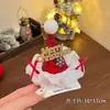 Clip para el pelo con lazo de sombrero de Navidad nuevo transfronterizo, clip para el pelo de niña, adorno de encaje blanco para falda, accesorios para el pelo de Navidad, clip para el pelo de fiesta