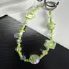 Flor de Dopamina de Verano Colgante Lindo Creativo Hecho a Mano Corto Anti-Pérdida Cadena Universal para Bolso para Niñas