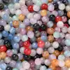 Cuentas redondas de resina de 6 mm de color mixto con agujero pasante, cuentas sueltas para pulseras, collares hechos a mano DIY, accesorios de joyería con cuentas, materiales al por mayor
