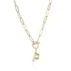 Collar con Letra Europea y Americana Transfronterizo Chapado en Oro Real Tendencia Hip-Hop Europeo y Americano Colgante de 26 Letras Inglesas al por Mayor